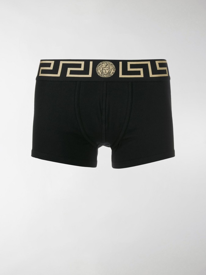 Versace Medusa Greek Key waistband boxer shorts - ShopStyle