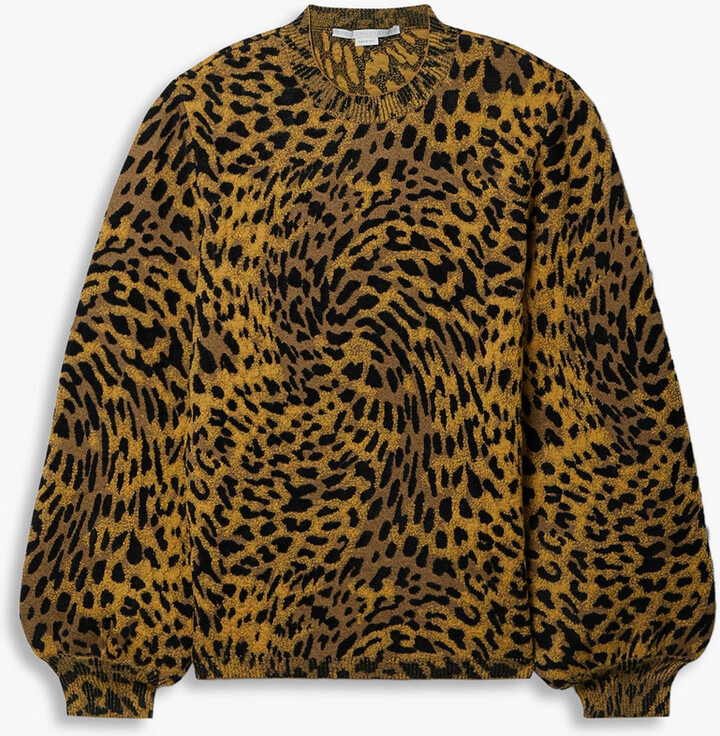 Stella McCartney Leopard jacquard-knit sweater - ShopStyle