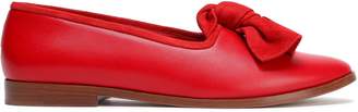 Mansur Gavriel Knotted Suede-trimmed Leather Loafers