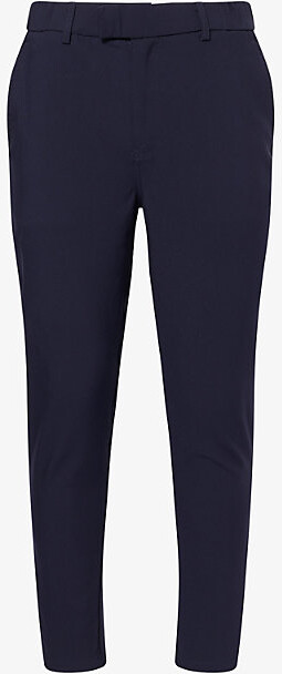Belier Mens Navy 24Hr Tapered-Leg Stretch-Woven Trousers S