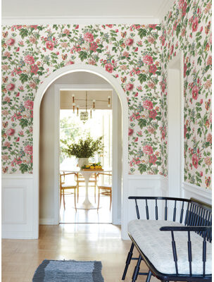 Red Barrel Studio Beatrix Neutral Vintage Floral Wallpaper