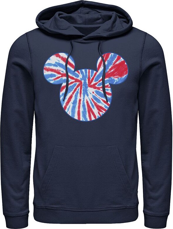 Disney's Mickey & Friends Mickey Men's Americana Tie Dye Fill Hoodie