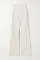 Pleated Cady Wide-leg Pants - White 