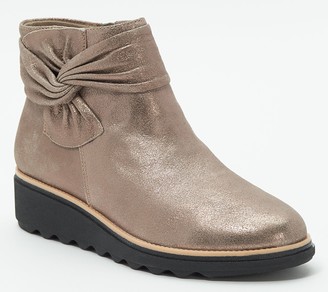 clarks silver boots