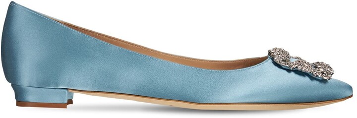 light blue flat shoes