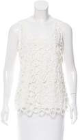 Thumbnail for your product : Lela Rose Embroidered Sleeveless Top