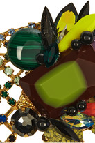 Thumbnail for your product : VICKISARGE Jungle Nights gold-plated crystal brooch