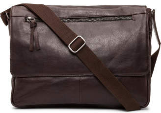 Alta Linea East West Zip Flap Messenger - Smooth Leather