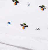 Thumbnail for your product : Gucci Slim-fit Ufo-embroidered Stretch-cotton Pique Polo Shirt - White