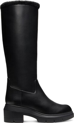 Black Stuart Weitzman Norah Tall Chill Boot in White Womens Shoes Boots Knee-high boots - Save 60% 