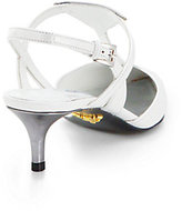 Thumbnail for your product : Prada Leather Point-Toe T-Strap Pumps