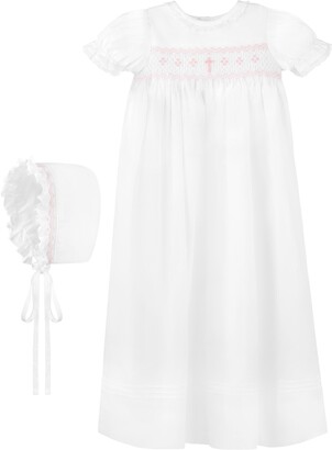 christening gown with bonnet