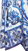 Thumbnail for your product : Dolce & Gabbana Printed silk twill long caftan dress