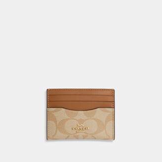 COACH Slim Card Case Wallet Color Block Chalk multi 2979 leather