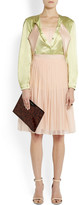 Thumbnail for your product : Givenchy Leaver's Lace-paneled Pleated Silk-chiffon Camisole