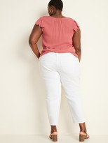 Thumbnail for your product : Old Navy Mid-Rise Boyfriend Plus-Size White Jeans