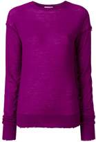 Helmut Lang distressed effect knitted top