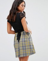 Thumbnail for your product : Wal G Check Skirt Dress