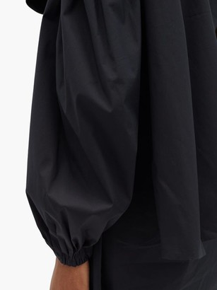 BERNADETTE Tom One-shoulder Cotton-blend Minidress - Black
