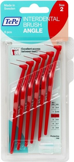TePe Oral Health Care, Inc. TePeAngle™InterdentalBrushesRed6-pack