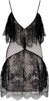 Thumbnail for your product : boohoo Premium Strappy Lace Frill Hem Mini Dress