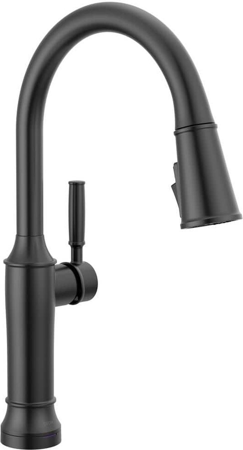 Delta Renaldi Touch2O with Touchless Technology Single Handle Pull Down Sprayer Kitchen Faucet in Matte Black