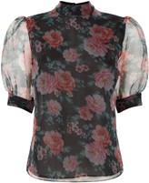 Thumbnail for your product : New Look Floral High Neck Organza Blouse