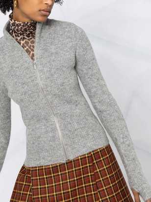 Ganni Soft-Knit Zipped Cardigan