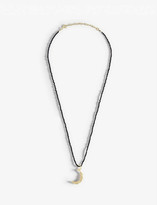 Thumbnail for your product : Hermina Athens Melies moon yellow gold-plated sterling silver and spinel stones necklace
