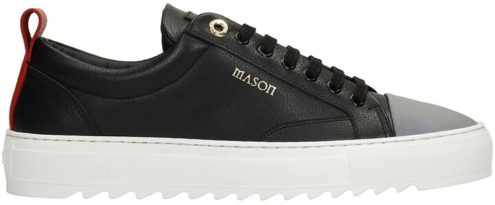 Mason Garments Astro Sneakers In Black Leather - ShopStyle