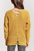 Thumbnail for your product : Forever 21 Girls Ribbed Knit Lace-Up Sweater (Kids)