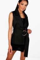 Thumbnail for your product : boohoo Sleeveless Belted Blazer
