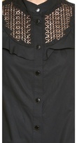 Thumbnail for your product : Catherine Malandrino Button Down Lace Shirtdress