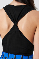 Thumbnail for your product : Na Kd Trend Twisted Back Tank Top Black
