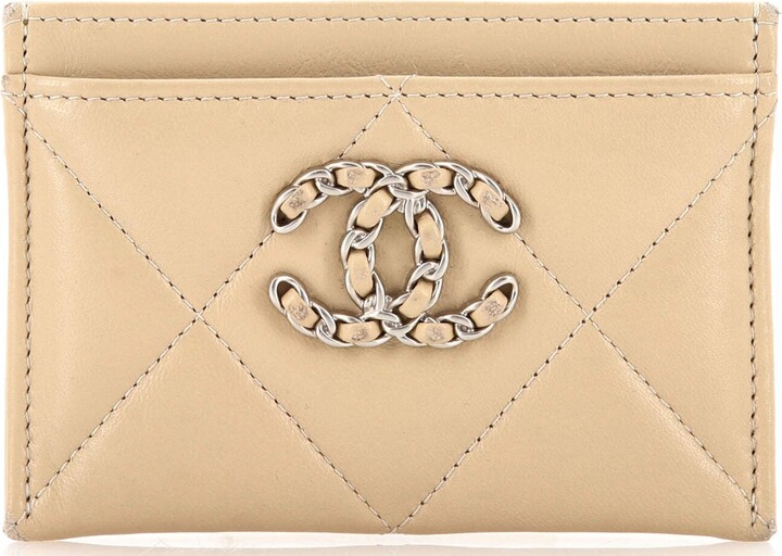 Chanel 19 Card Holder Quilted Lambskin - ShopStyle