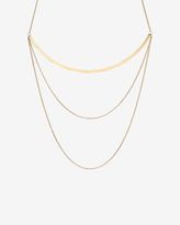 Thumbnail for your product : Jennifer Zeuner Jewelry Curved Bar Three Tier Necklace