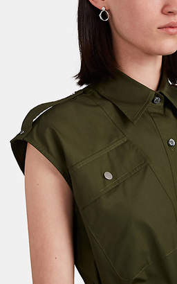 Derek Lam Women's Cotton Poplin Utility Shirtdress - Green
