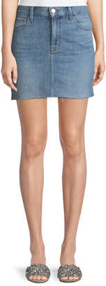 J Brand Bonny Mid-Rise A-Line Mini Denim Skirt
