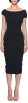 Thumbnail for your product : Victoria Beckham Off-the-Shoulder Knee-Length Jersey Sheath Dress