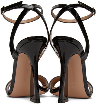 Gianvito Rossi Black Ankle Strap Curved Heels