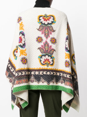 Etro knitted print cape