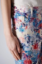 Thumbnail for your product : Topshop Moto 'Leigh' Flocked Floral Jeans (Blue Multi)