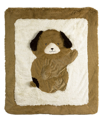 Brown Dog Plush Playmat