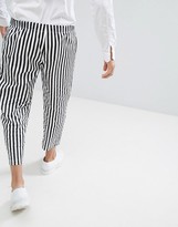 Thumbnail for your product : Reclaimed Vintage Halloween Inspired Relaxed Trousers In Stripe