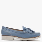 Thumbnail for your product : Daniel Glitto Blue Nubuck Leather Tassel Loafers