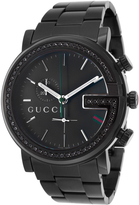 Thumbnail for your product : Gucci Black & Black Diamond G Watch, 44mm