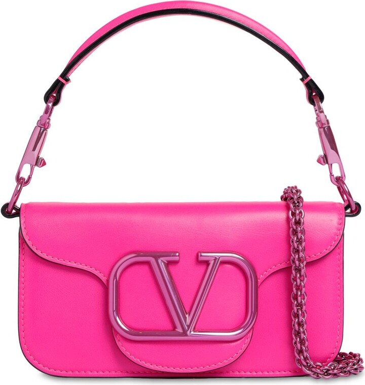 V Sling Small Embellished Tote Bag in Pink - Valentino Garavani