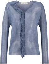 Thumbnail for your product : L'Autre Chose ruffle trim knitted top