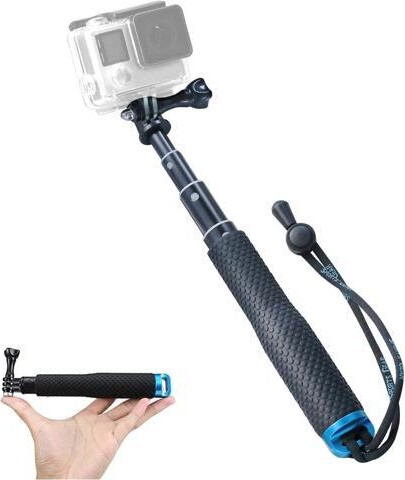 Fahint 19 Short Extension Selfie Stick Compact Handle Grip Adjustable Waterproof Monopod Pole Compatible with GoPro Hero 13 12 11 10 9 8 7 6 5 AKASO DJI...