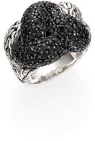 Thumbnail for your product : John Hardy Classic Chain Black Sapphire & Sterling Silver Large Braided Ring